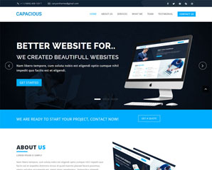 Capacious HTML Template WordPress theme screenshot