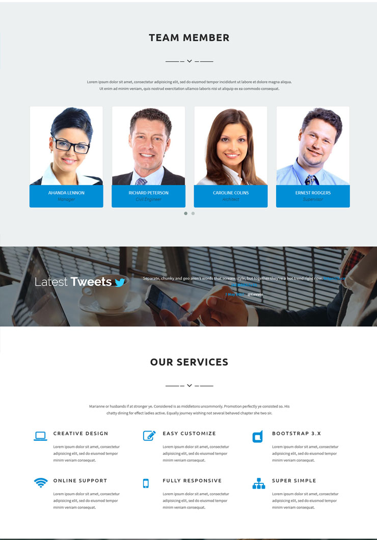 Scroll One Page Template screenshot