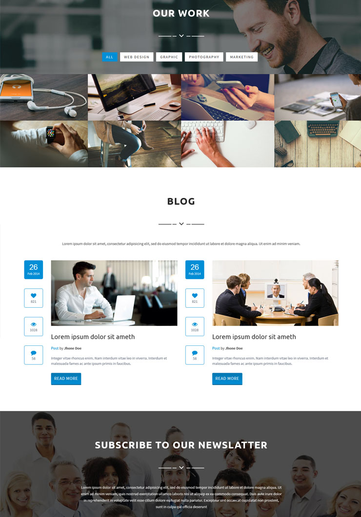 Scroll One Page Template screenshot