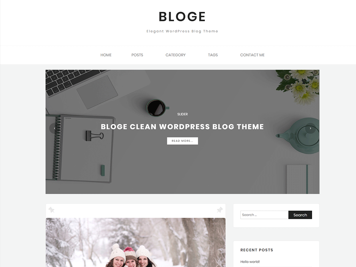 Bloge WordPress theme screenshot