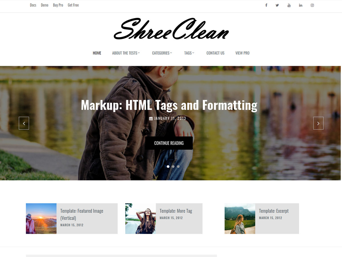 Shree Clean WordPress theme screenshot